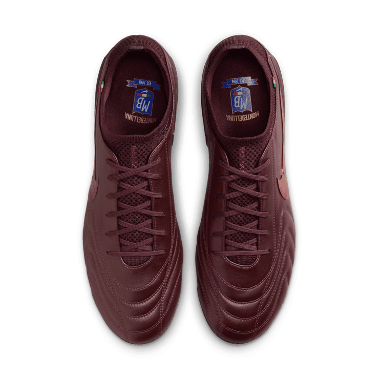 Nike Tiempo Legend 10 Elite Luxe FG Montebelluna Leather Port Wine Angle 1