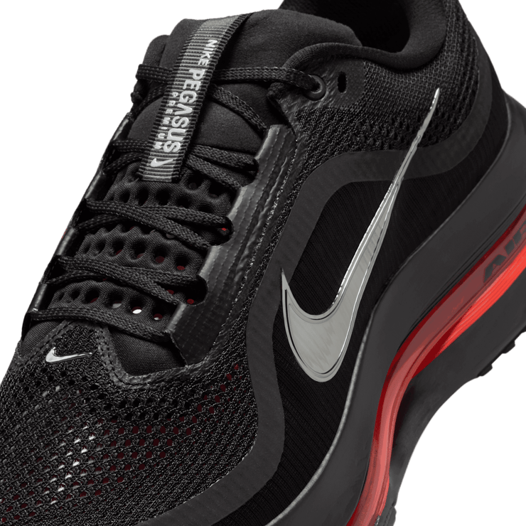 Nike Air Pegasus Premium Black Metallic Silver Angle 4