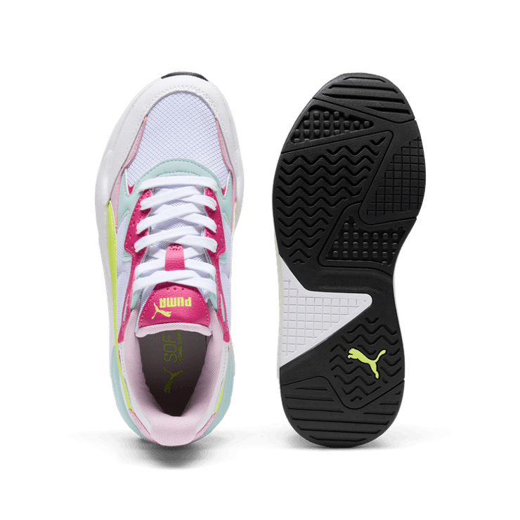 PUMA X-Ray Speed Sneakers in White/Electric Lime/Grape Mist Angle 0