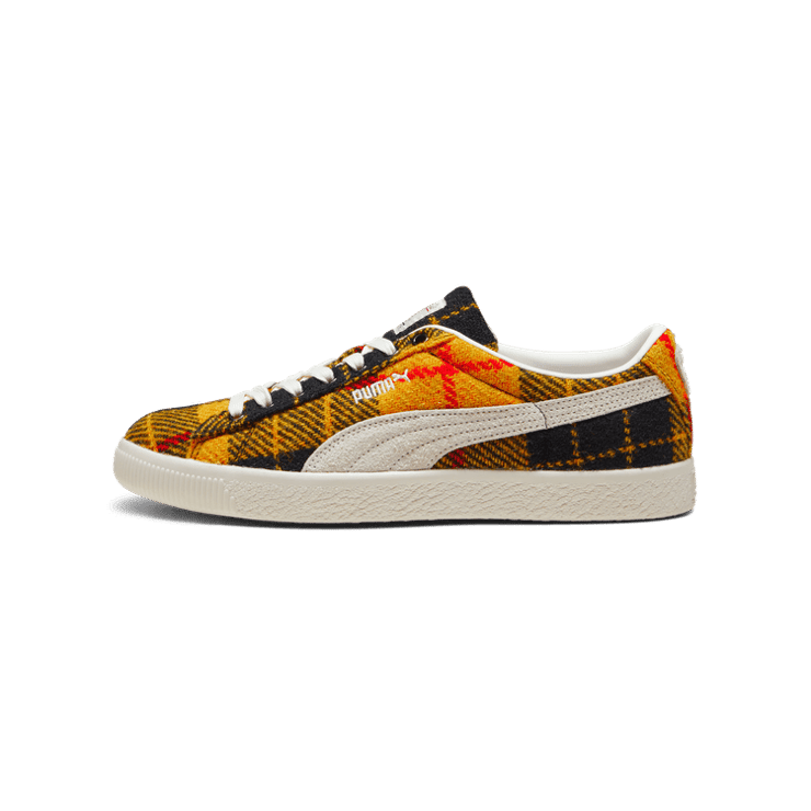 Puma Harris Tweed x Suede Vintage 'Tartan - Yellow' Angle 1