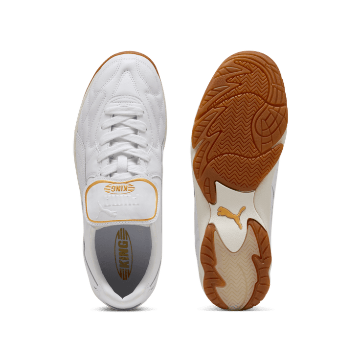 国内配送 PUMA KING INDOOR WHITE/FROSTED IVORY Puma King Indoor White Frosted Ivory - 401683-02 Release Info