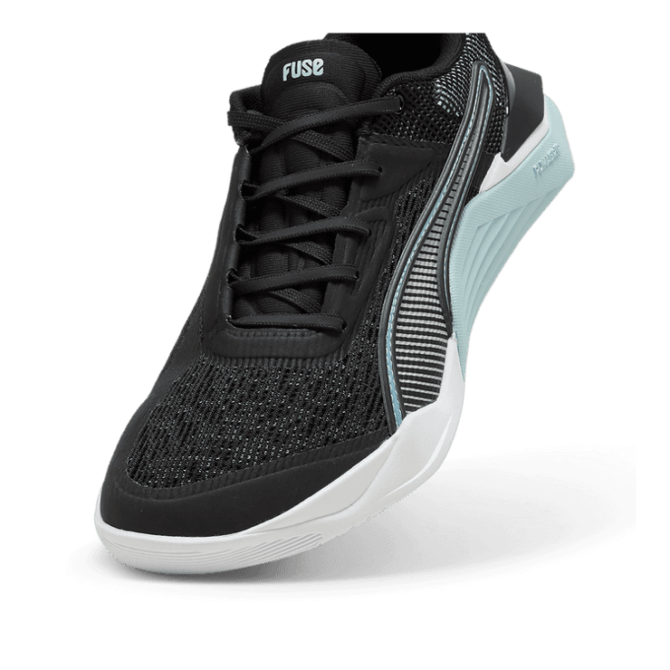 PUMA Fuse 3.0 Training in Black/Turquoise Surf Angle 2