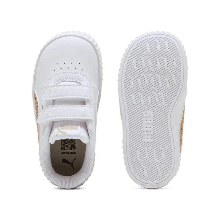 PUMA Carina 3.0 Animal s' Sneakers in White (TD) Angle 0
