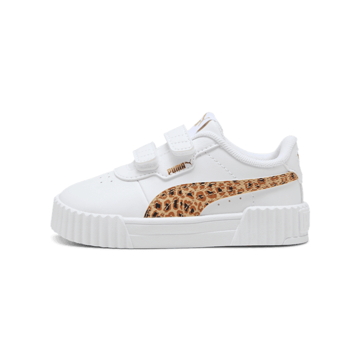 PUMA Carina 3.0 Animal s' Sneakers in White (TD) Angle 1