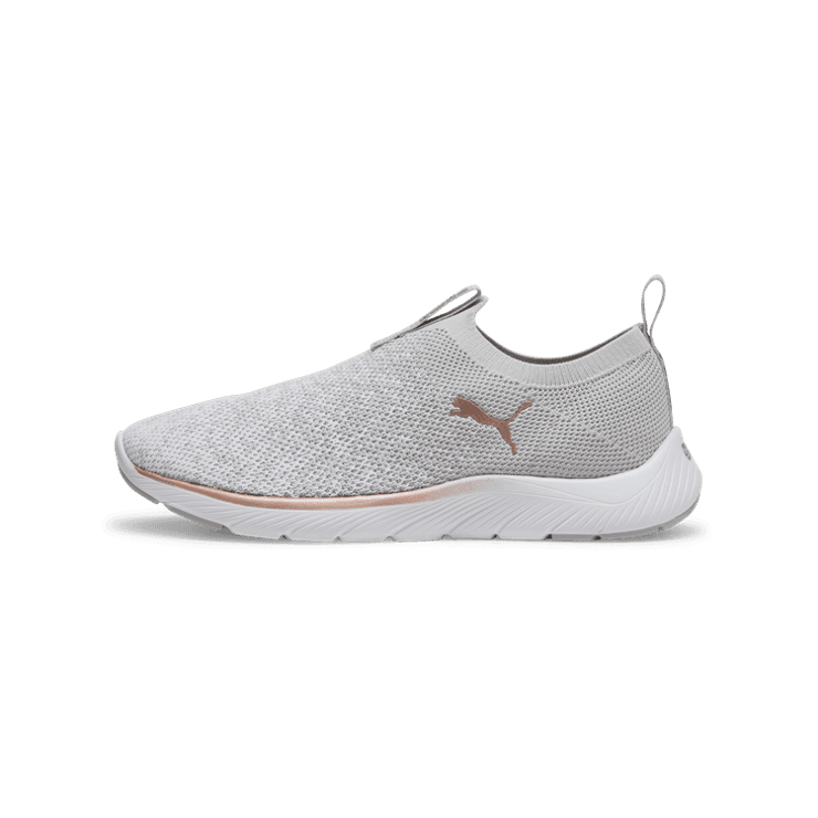 PUMA Softride Remi Slip-On Knit in Grey Angle 1