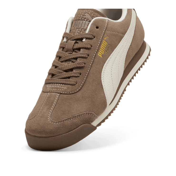 PUMA Roma Suede Sneakers in Brown Angle 2
