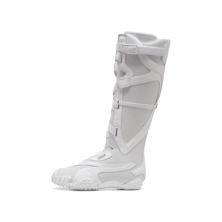 PUMA Mostro Leather Boots in White Angle 1