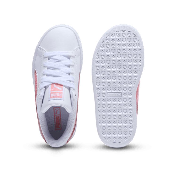 PUMA Basket Glitter Sneakers in White (PS) Angle 0