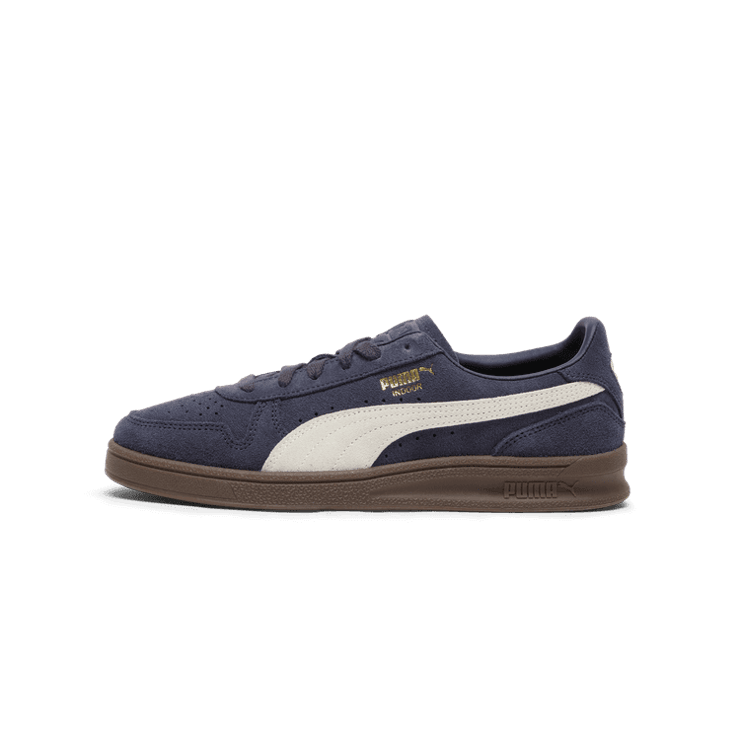 PUMA Indoor Suede Sneakers in Blue Angle 1