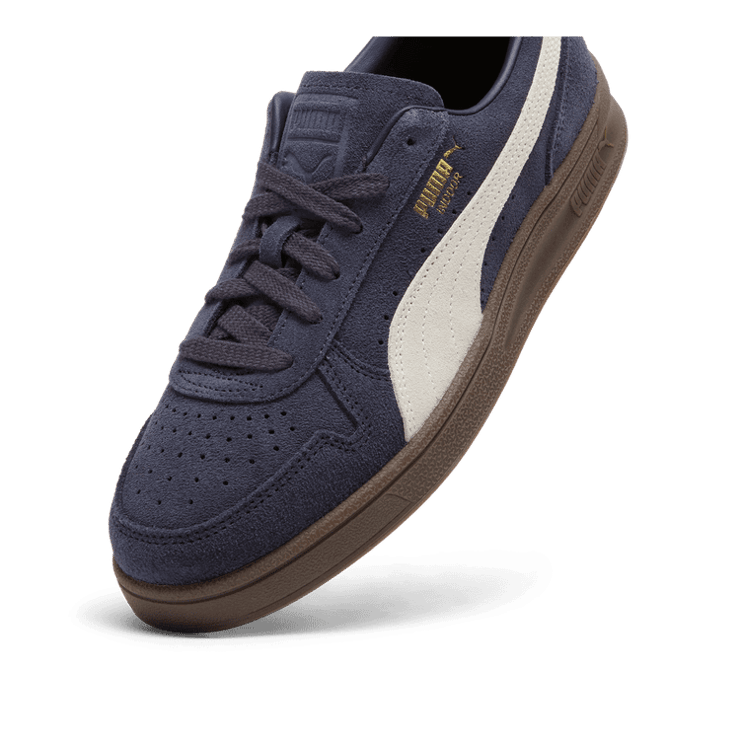 PUMA Indoor Suede Sneakers in Blue Angle 2