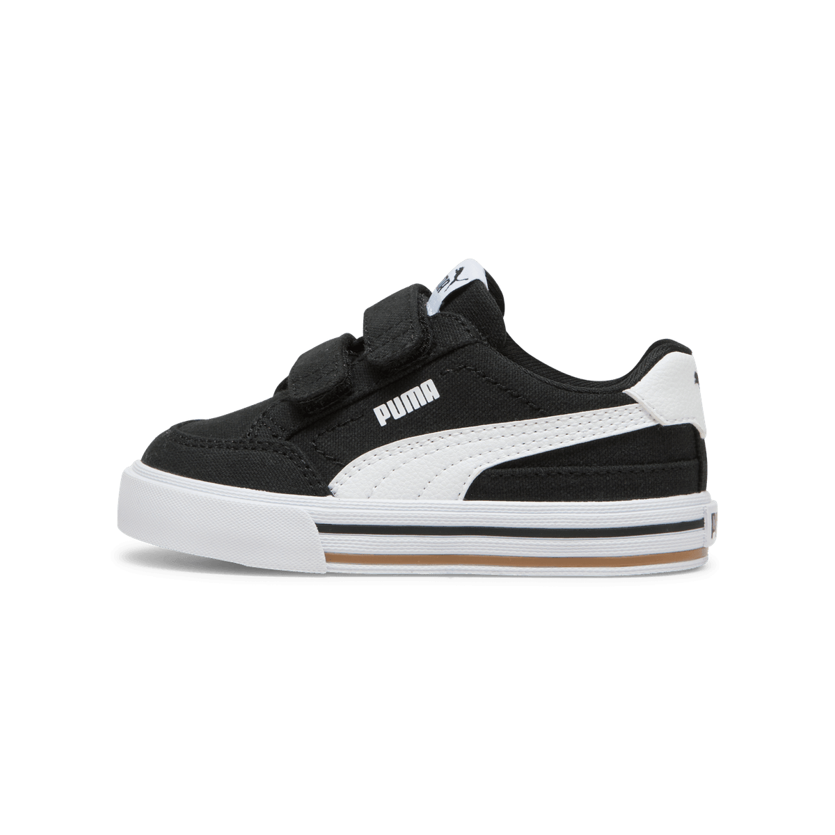 PUMA Court Classic Vulc Formstrip s' Sneakers in Black/White (TD) Angle 0
