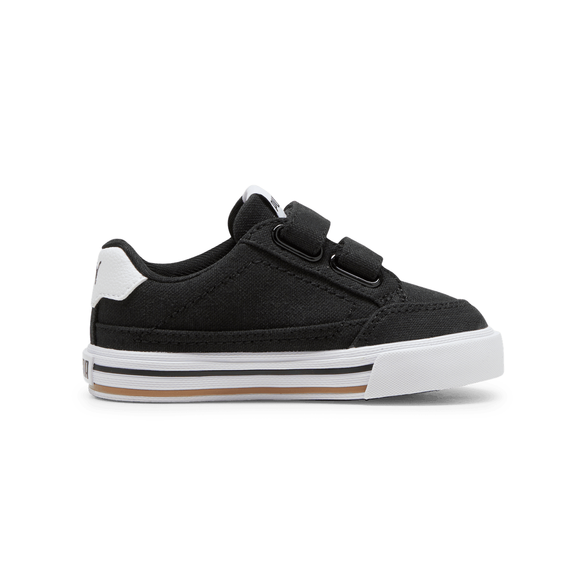 PUMA Court Classic Vulc Formstrip s' Sneakers in Black/White (TD) Angle 2