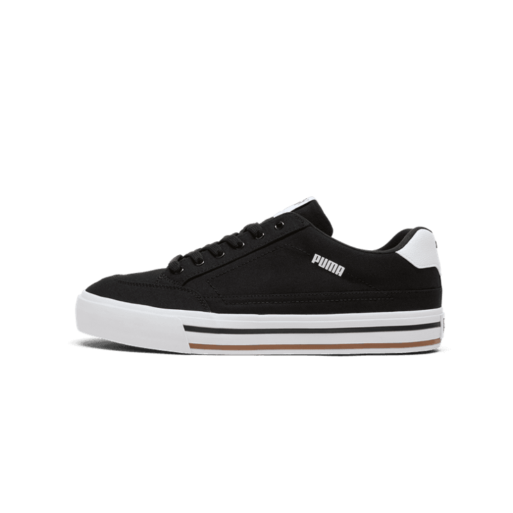 PUMA Court Classic Vulc Sneakers in Black/White Angle 1