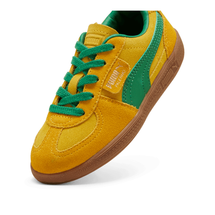PUMA Palermo Sneakers in Pelé Yellow Sizzle/Archive Green (PS) Angle 2