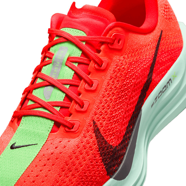 Nike ZoomX Pegasus Plus Bright Crimson Lime Blast Angle 4