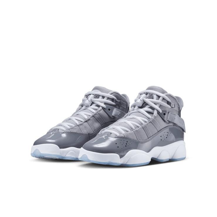 Jordan 6 Rings in Grey | 323419-015 (GS) Angle 2