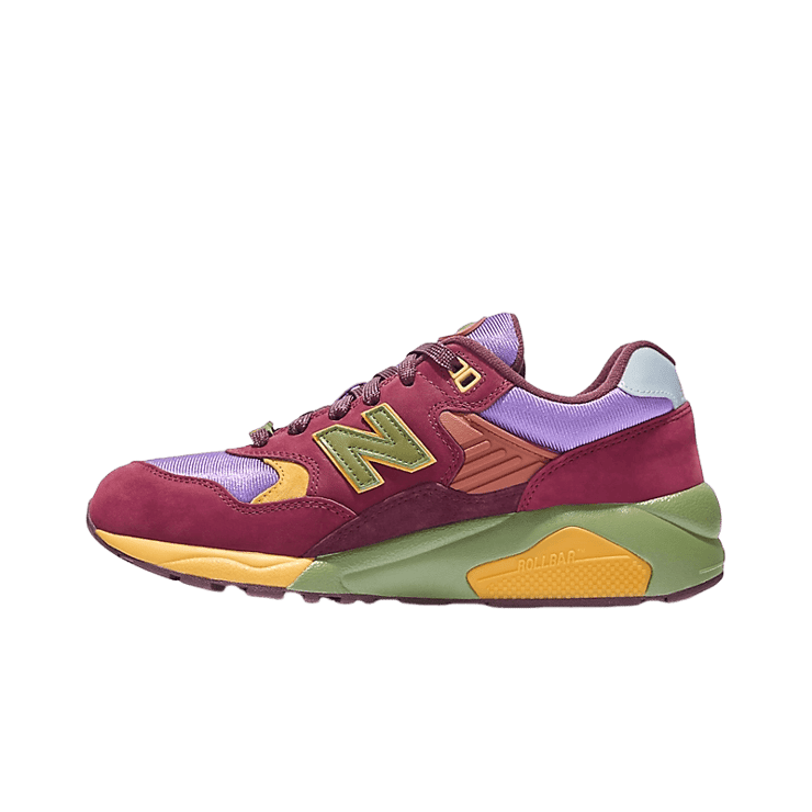 New Balance MT580 Stray Rats Burgundy Olive Angle 0