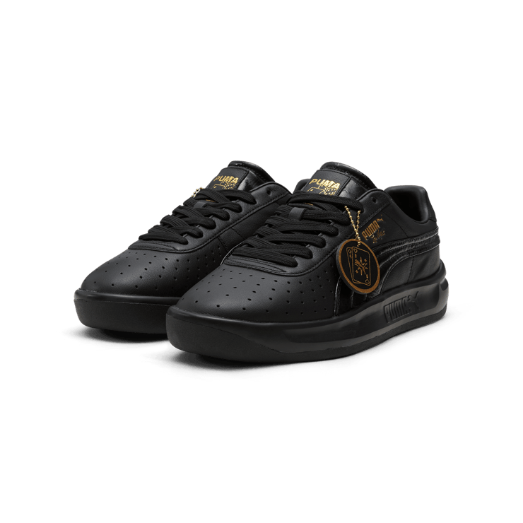 PUMA GV Special Vegas Flagship Sneakers in Black/Team Gold Angle 5