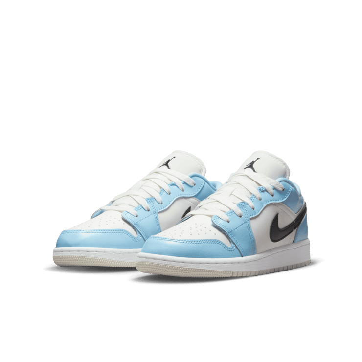 Jordan 1 Low Ice Blue Black (GS) Angle 2