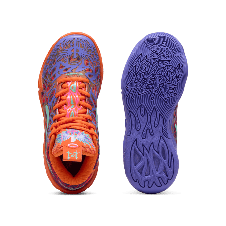 PUMA x LAMELO BALL MB.04 Creativity Pack Basketball in Purple (GS) Angle 1