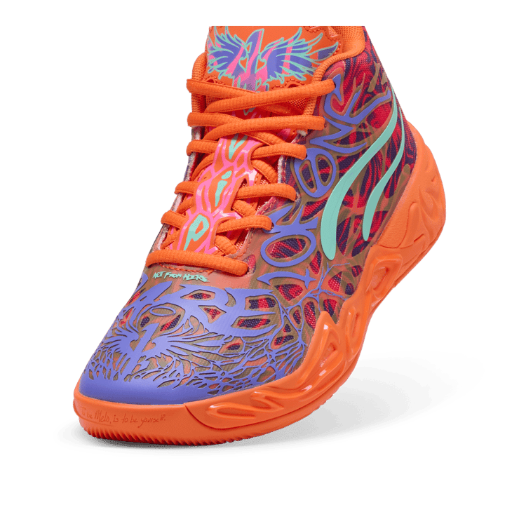 PUMA x LAMELO BALL MB.04 Creativity Pack Basketball in Purple (GS) Angle 3