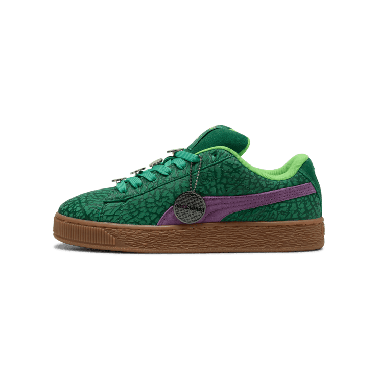 PUMA x TMNT Suede XL Sneakers in Green Angle 0