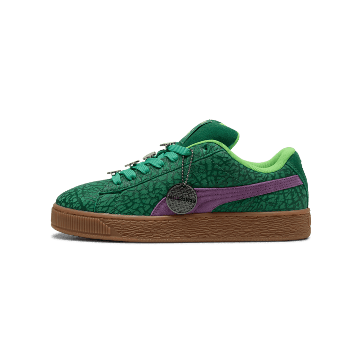 PUMA x TMNT Suede XL Sneakers in Green Angle 0