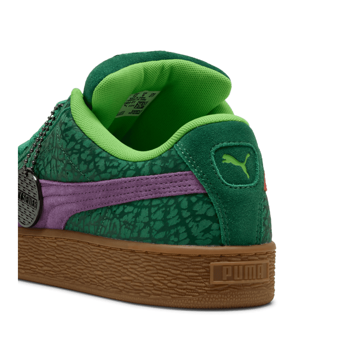 PUMA x TMNT Suede XL Sneakers in Green Angle 4