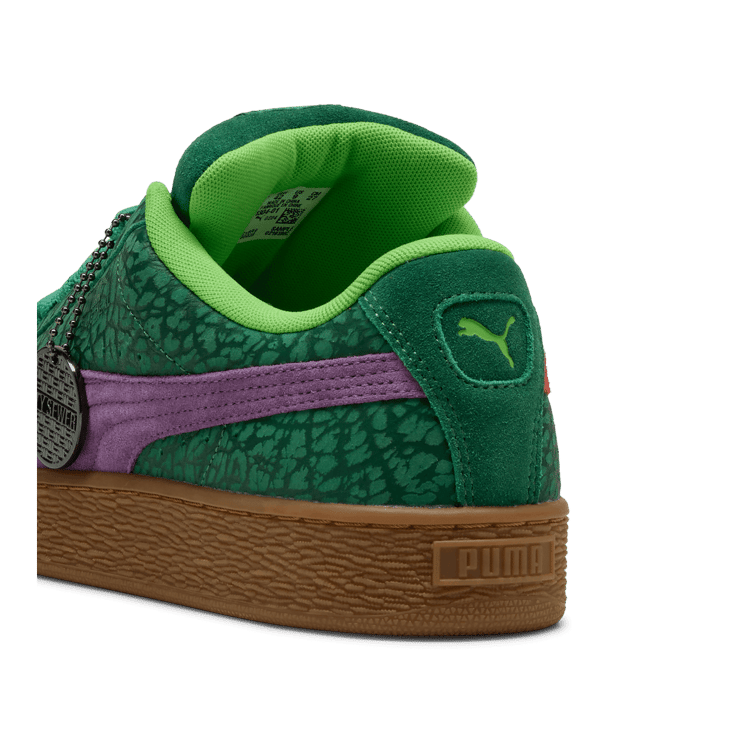PUMA x TMNT Suede XL Sneakers in Green Angle 4