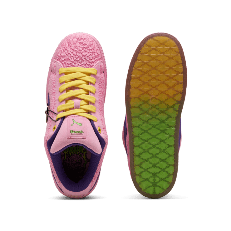 PUMA x TMNT Suede XL 2 Sneakers in Pink Angle 1