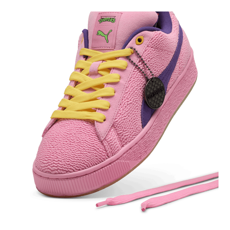 PUMA x TMNT Suede XL 2 Sneakers in Pink Angle 3