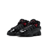 Jordan 6 Rings in Black | 323419-026 (GS) Angle 2