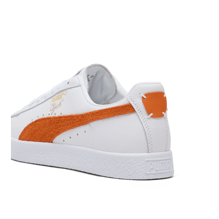 PUMA Clyde Base Sneakers in White Angle 4