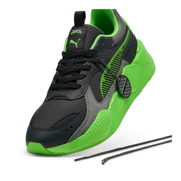 PUMA x TMNT RS-X Sneakers in Black Angle 3