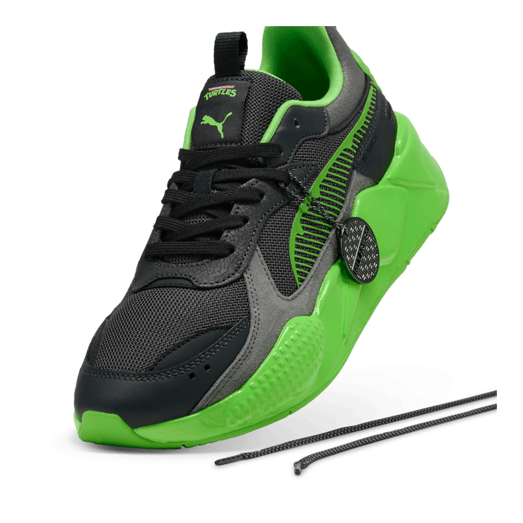 PUMA x TMNT RS-X Sneakers in Black Angle 3