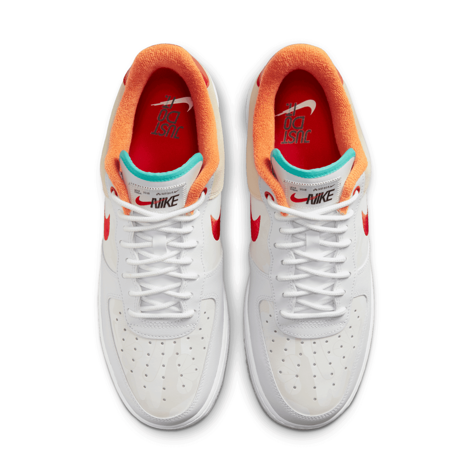 nike air force 1 low summit white solar red