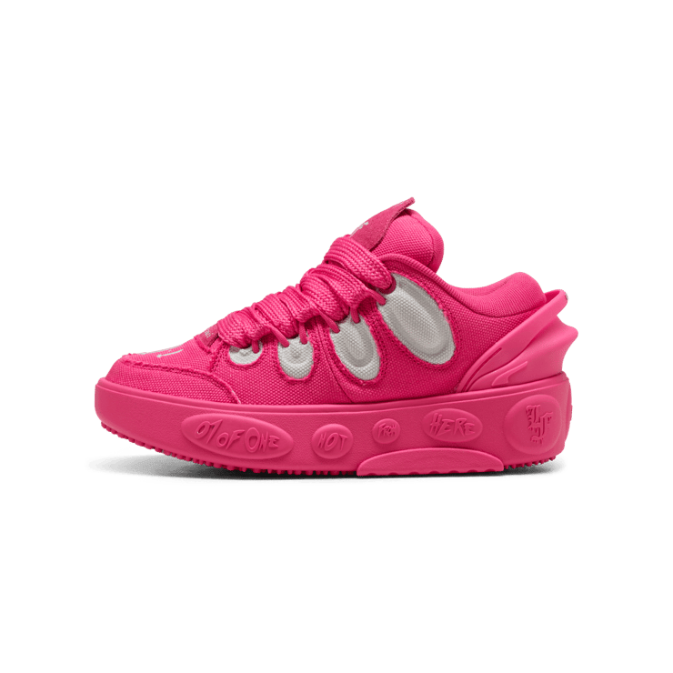 PUMA x LAMELO BALL LaFrancÃ© Pink Carpet Big Kid's Sneakers Angle 0