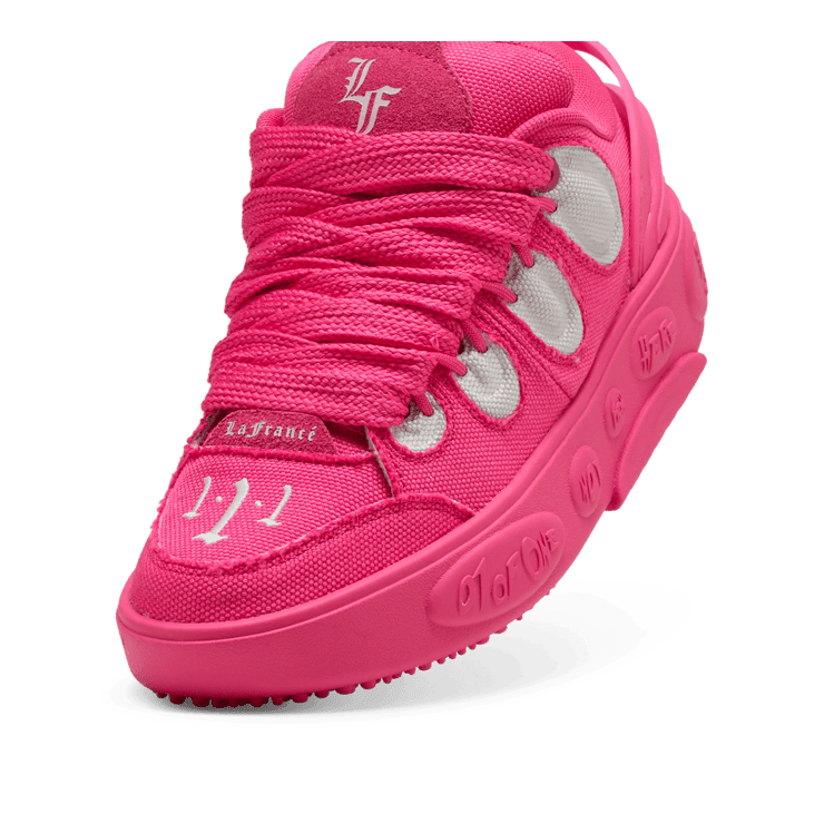 PUMA x LAMELO BALL LaFrancÃ© Pink Carpet Big Kid's Sneakers Angle 3