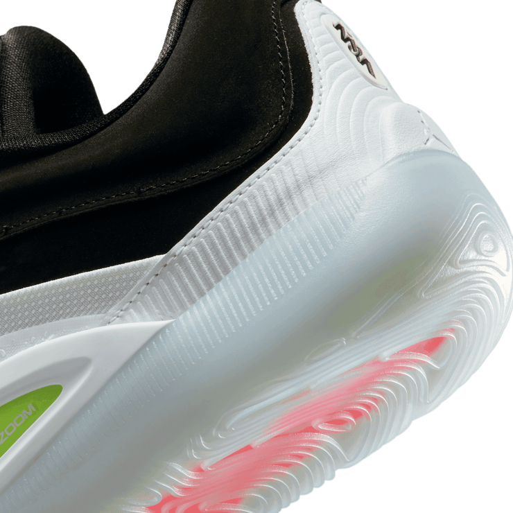 Jordan Zion 4 Black White Crimson Angle 5