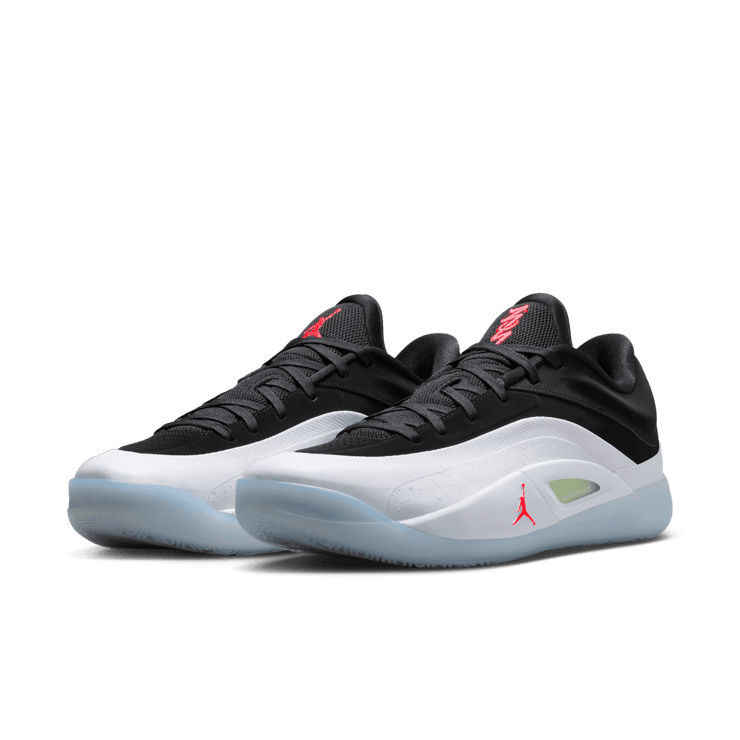 Jordan Zion 4 Black White Crimson Angle 2