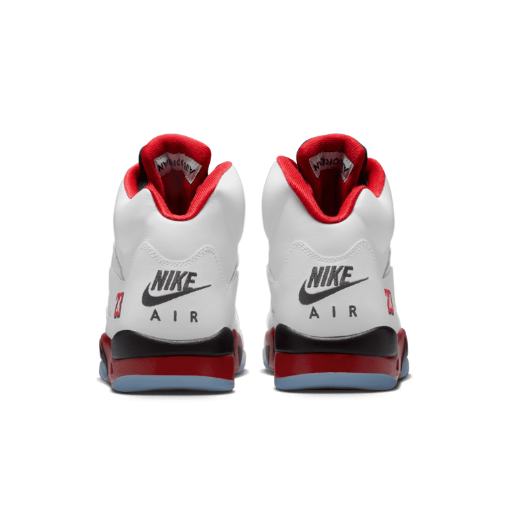Air Jordan 5 Retro Fire Red Black Tongue Angle 2