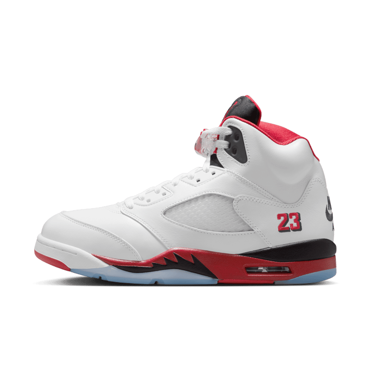 Air Jordan 5 Retro Fire Red Black Tongue Angle 5