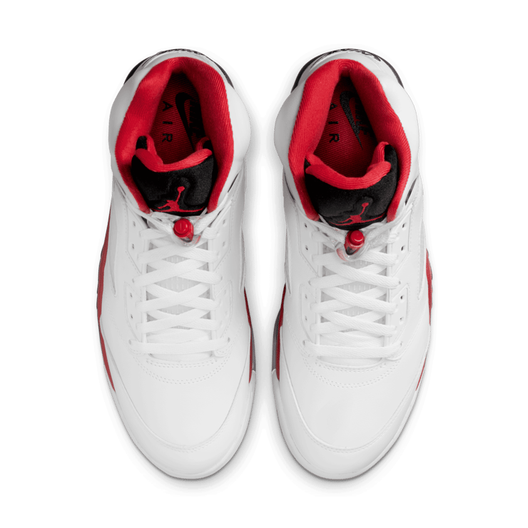 Air Jordan 5 Retro Fire Red Black Tongue Angle 4