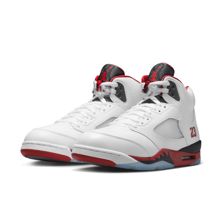 Air Jordan 5 Retro Fire Red Black Tongue Angle 3