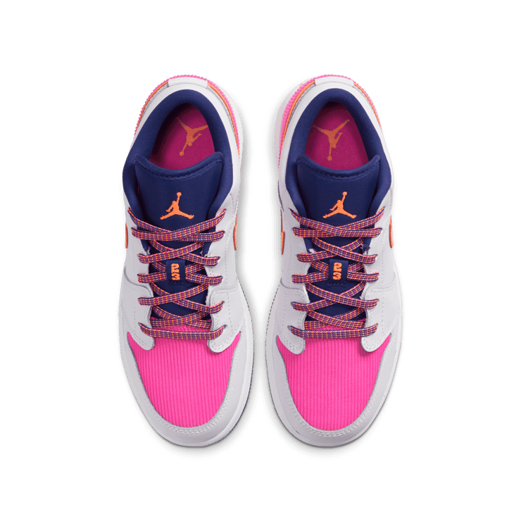 Jordan 1 Low Pink Corduroy (GS) Angle 0