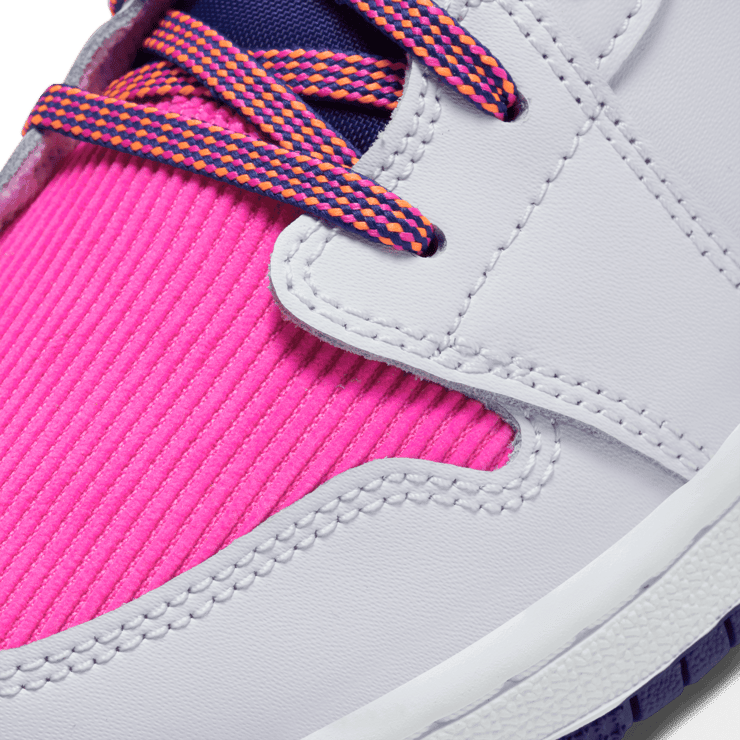 Jordan 1 Low Pink Corduroy (GS) Angle 1