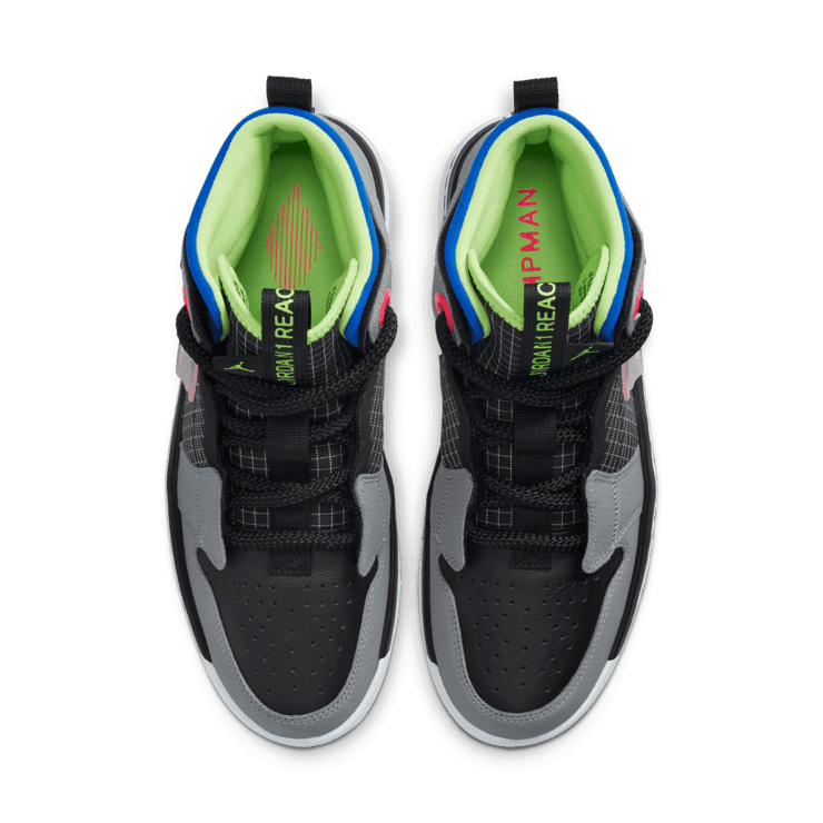 Jordan 1 High React Black Particle Grey Angle 1