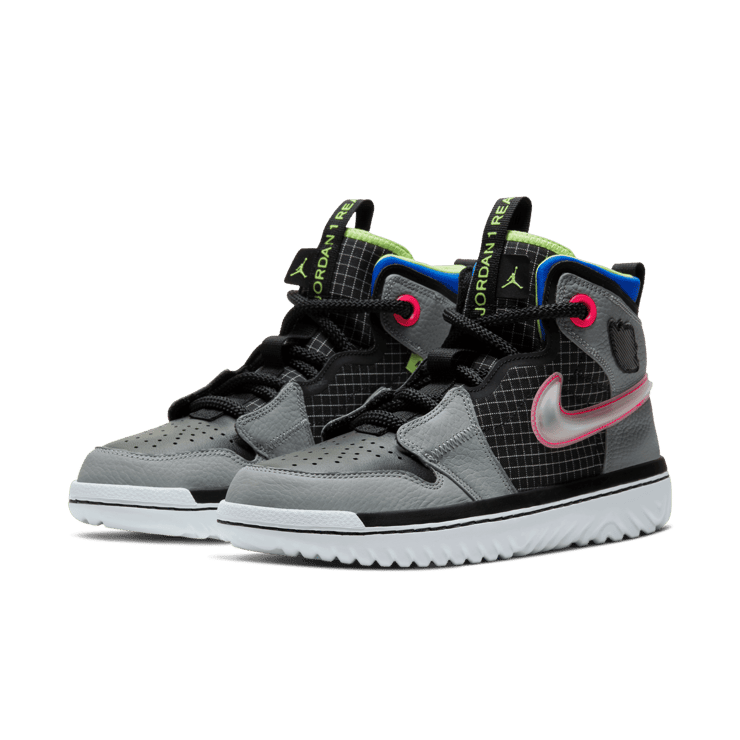 Jordan 1 High React Black Particle Grey Angle 2