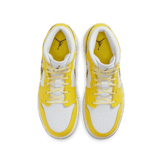 Jordan 1 Mid Dynamic Yellow Floral (GS) Angle 1