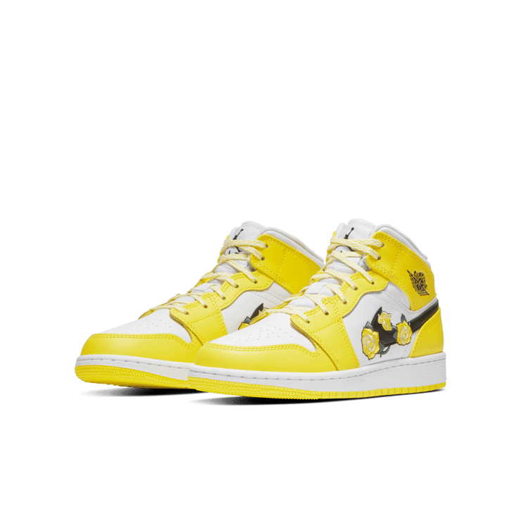 Jordan 1 Mid Dynamic Yellow Floral GS AV5174 700
